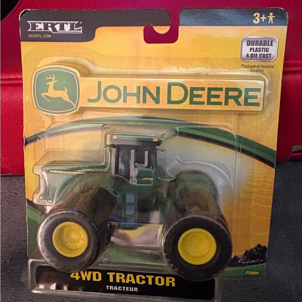 John Deere Green and Yellow 4WD Tractor Toy
